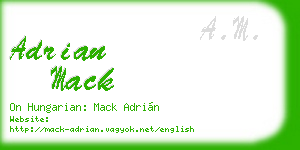 adrian mack business card
