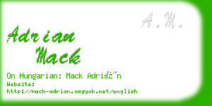 adrian mack business card